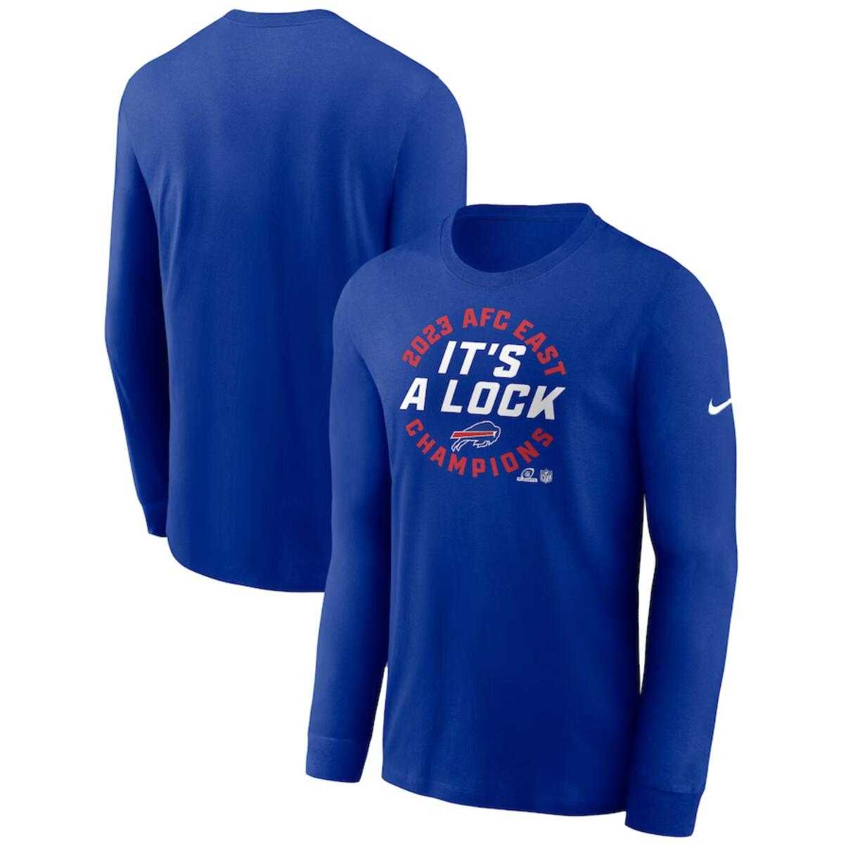 Men's Buffalo Bills Royal 2023 AFC East Division Champions Locker Room Trophy Collection Long Sleeve T-Shirt,We sell and wholesale Men's Buffalo Bills Royal 2023 AFC East Division Champions Locker Room Trophy Collection Long Sleeve T-Shirt on line form chian!